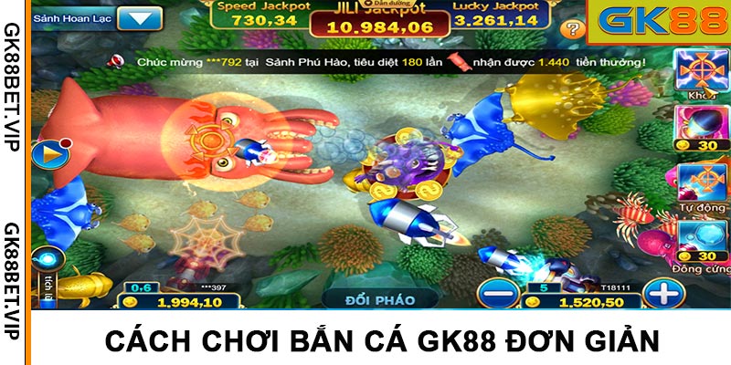 Hướng dẫn cách chơi bắn cá GK88